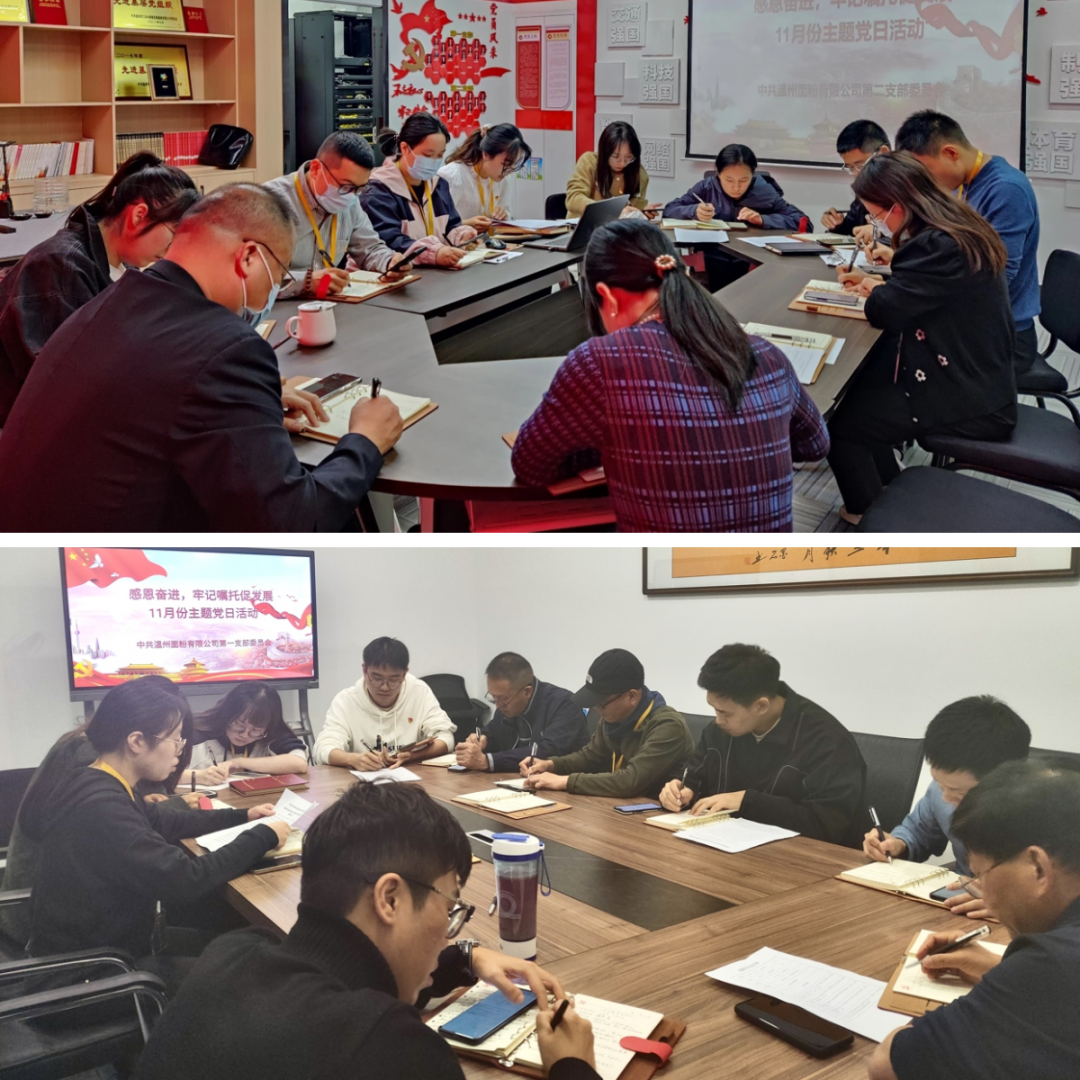 感恩奮進，牢記囑托促發(fā)展丨面粉公司開展11月份主題黨日活動
